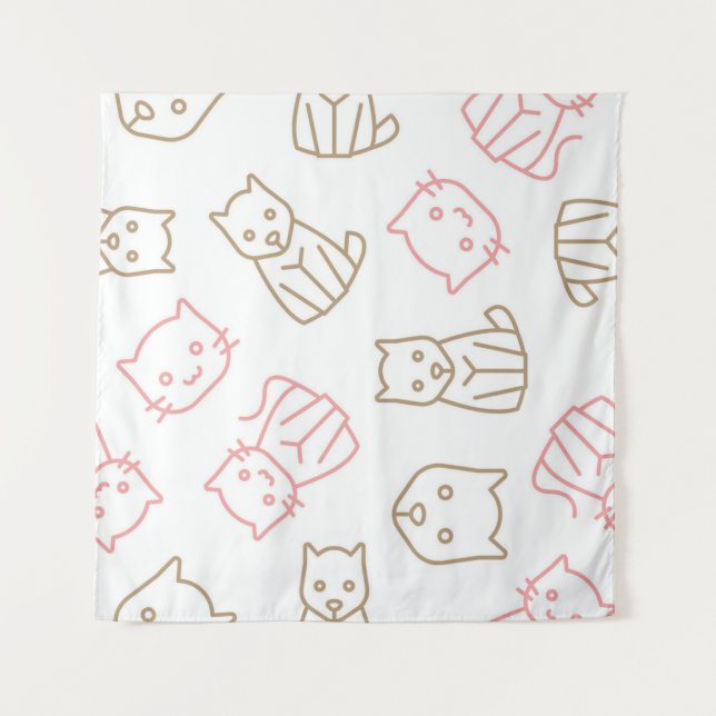 Cat pattern tapestry (Front)