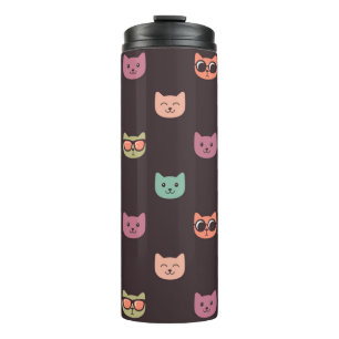 Cat pattern thermal tumbler