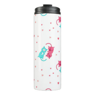 Cat pattern thermal tumbler