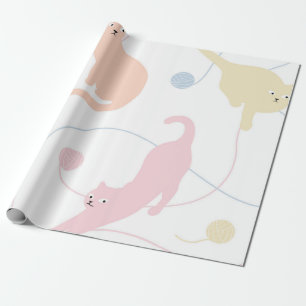 Cat pattern wrapping paper