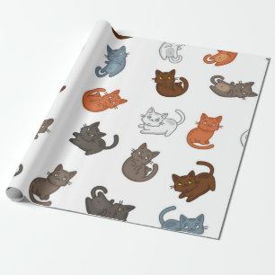 Cat pattern wrapping paper