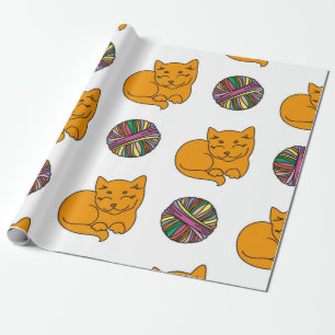 Cat pattern wrapping paper
