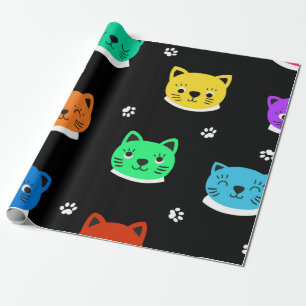 Cat pattern wrapping paper