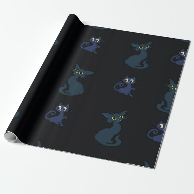 Cat pattern wrapping paper (Unrolled)
