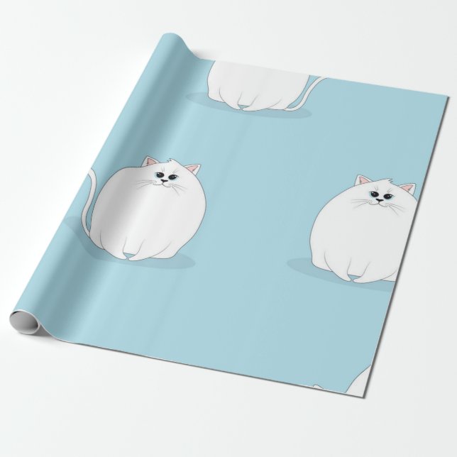Cat pattern wrapping paper (Unrolled)
