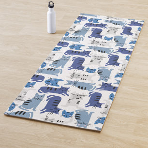 Cat Pattern Yoga Mat