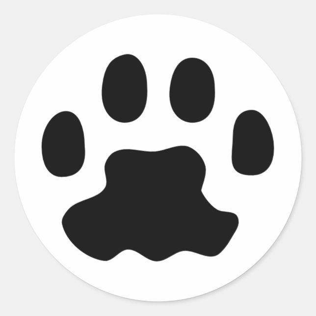 CAT PAW CLASSIC ROUND STICKER (Front)