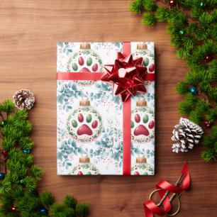 Cat PAW  for Christmas  Wrapping Paper