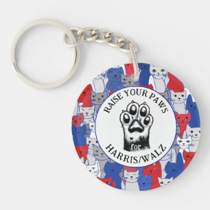 Cat Paw for Harris/Walz Design  Key Ring