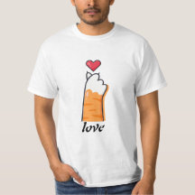 Cat Paw Holding Heart T-Shirt | Cute Minimalist Fe