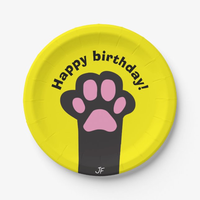 Cat paw paper plate (Front)
