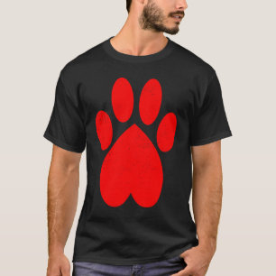 Cat Paw Print Heartbeat Cute Veterinary Technician T-Shirt