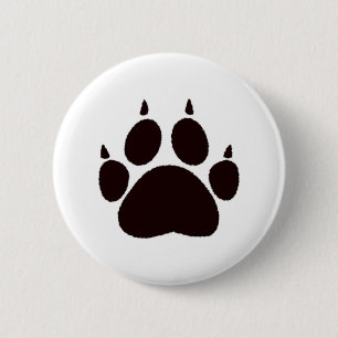Cat Paw Prints 6 Cm Round Badge