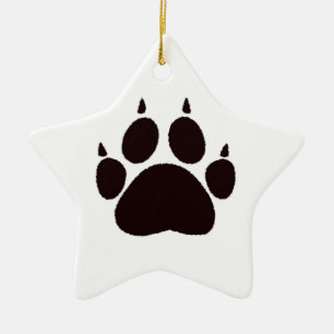 Cat Paw Prints Ceramic Tree Decoration