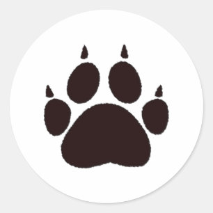 Cat Paw Prints Classic Round Sticker