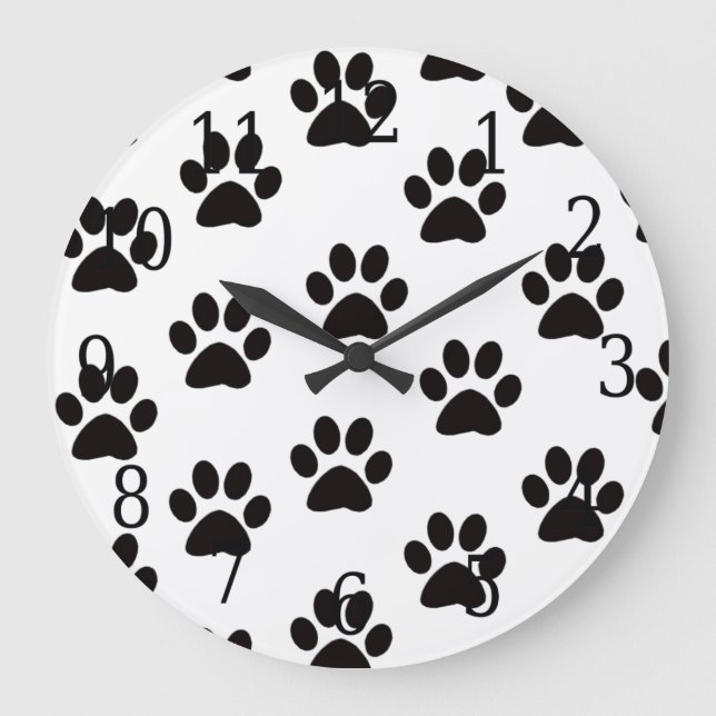 Cat Paw Prints Clock (Front)