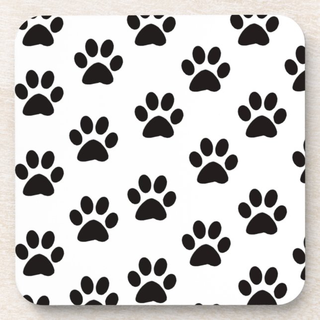 Cat Paw Prints Coasters (Front)