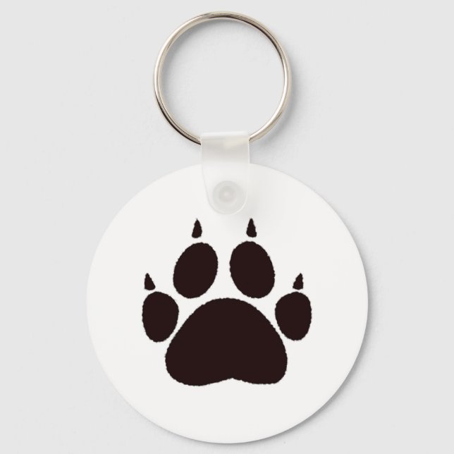 Cat Paw Prints Key Ring (Front)