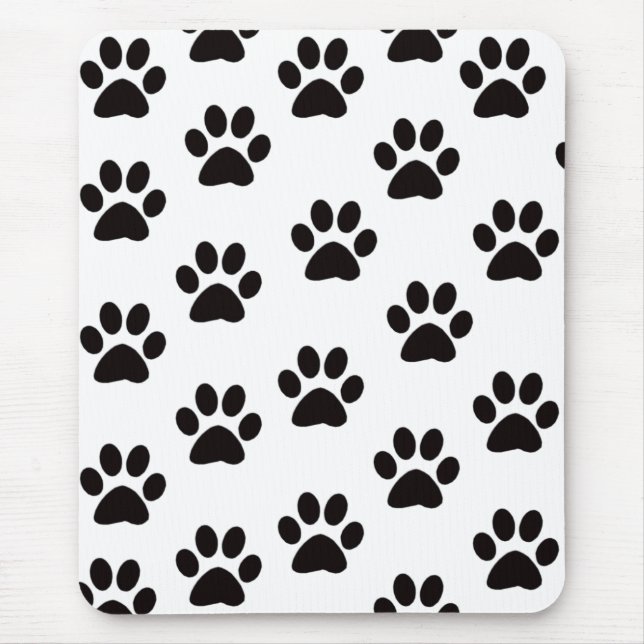 Cat Paw Prints Mouse Pad (Front)