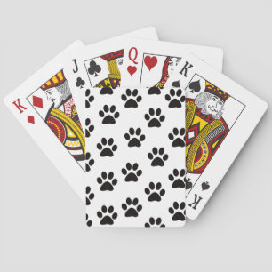 Cat Paw Prints Playing Cards