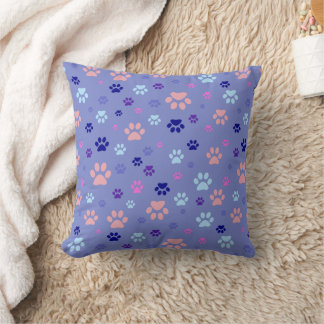 cat paw seamless pattern cushion