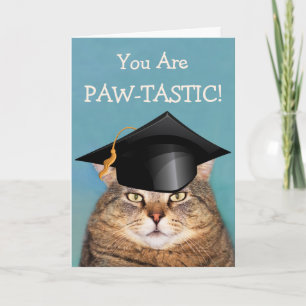 Cat Paw-Tastic Graduation  Card