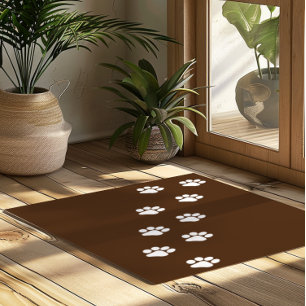 Cat Paw Trace Pattern Customisable Doormat