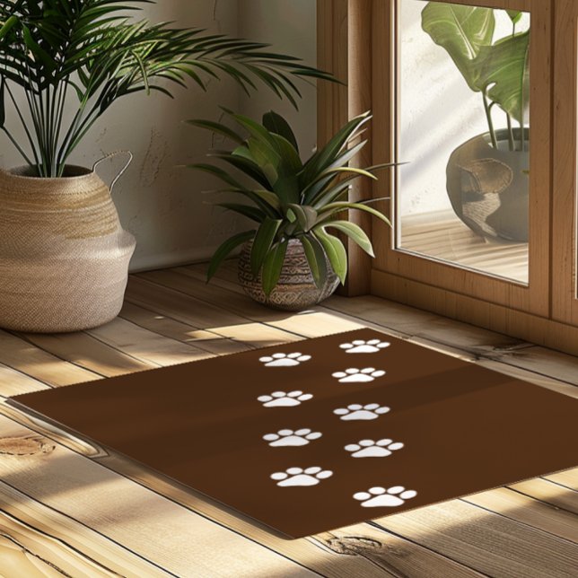 Cat Paw Trace Pattern Customisable Doormat (Creator Uploaded)