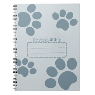 Cat paws bluegray journal notebook