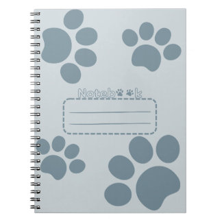 Cat paws bluegray journal notebook