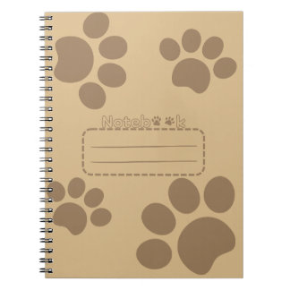 Cat paws brown journal notebook
