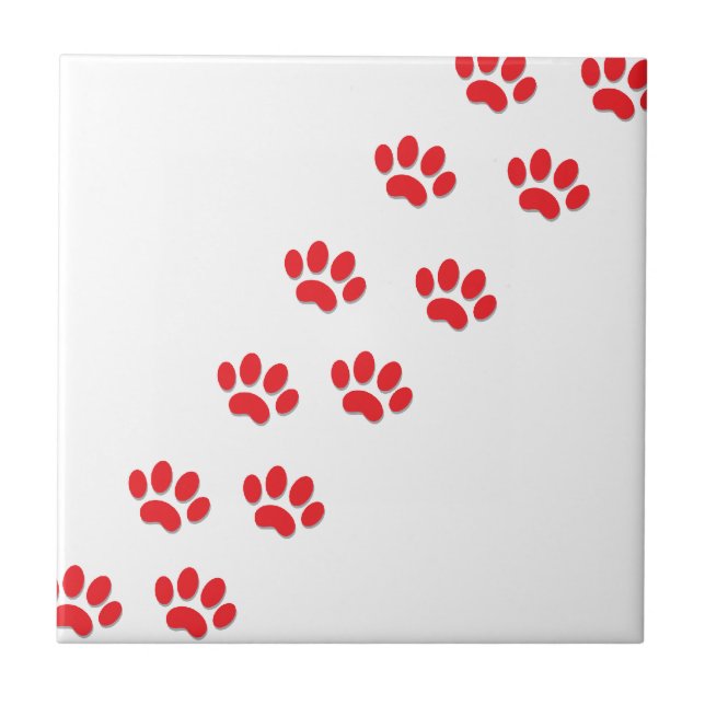 Cat Paws Feet Ceramic Tile (Front)