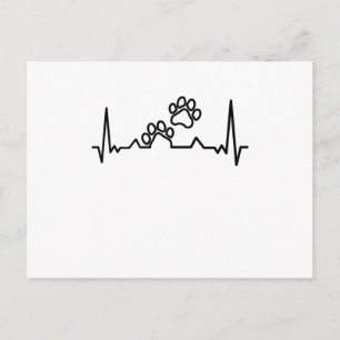Cat Paws Heartbeat Dog Gifts Postcard