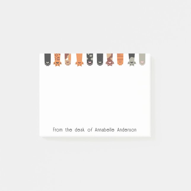 Cat Paws Personalise Notes (Front)