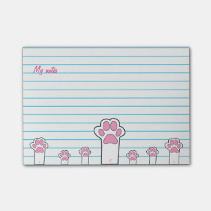 Cat paws post-it notes