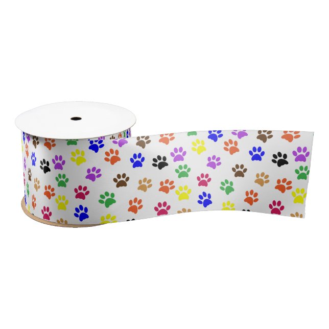 cat paws ribbon satin ribbon (Spool)