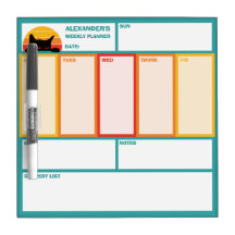 Cat Peek-A-Boo Retro Sunset Weekly Planner