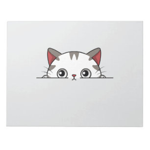 Cat Peeking Cute Adorable Funny Animal Cartoon Pet Notepad