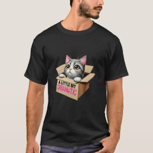 Cat Peeking Out From a Cardboard Box A Little Bit T-Shirt