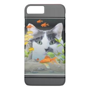 Cat Peering in Fish Tank iPhone 8 Plus/7 Plus Case