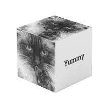 Cat Pencil Sketch Cube