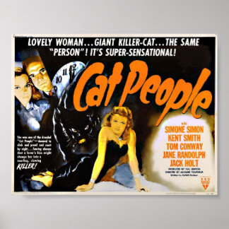 Cat People Vintage Horror Poster