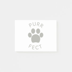 Cat Perfect Grey Purr Paw Print Post-it Notes