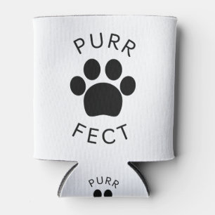Cat Perfect Purr Paw Print Can Cooler