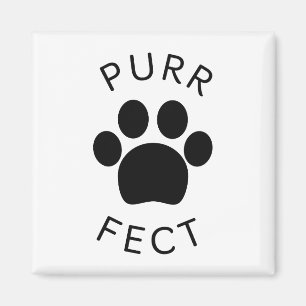 Cat Perfect Purr Paw Print Magnet