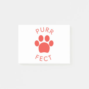 Cat Perfect Red Purr Paw Print Post-it Notes