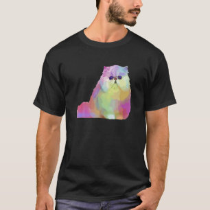 Cat   Persian Cat Womens Colourful Persian Cat Men T-Shirt