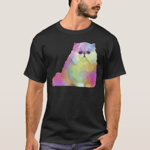 Cat  Persian Cat Womens Colourful Persian Cat Mens T-Shirt