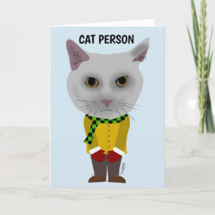 CAT PERSON ART ALL OCCASION BLANK GREETING CARDS