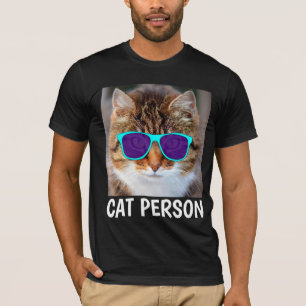CAT PERSON, Funny Cat with sunglasses T-shirts